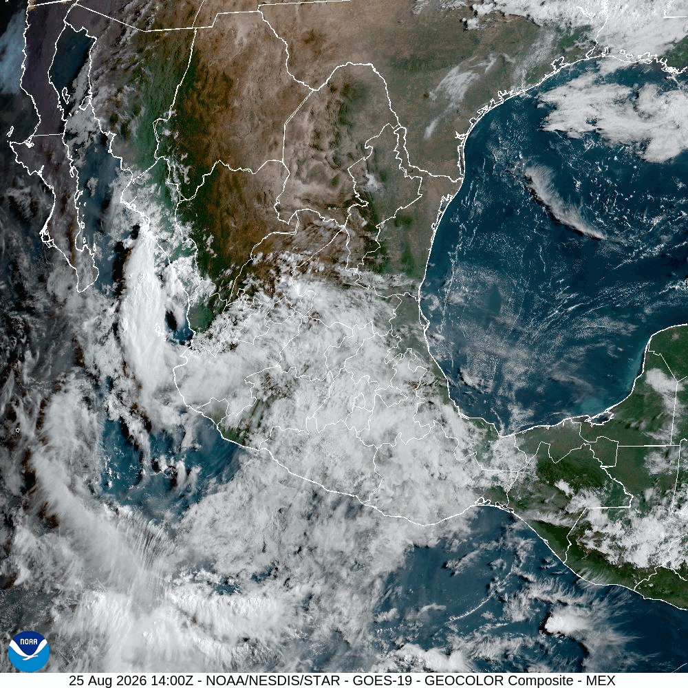 GOES-19 GeoColor Mexico - Los Cabos